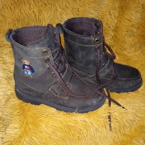 Chocolate Brown Polo boots gently worn size 13
